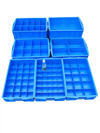 Multi-Compartment Plastic Storage Box for Parts, Screws, and Tools