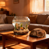 Miniature Desktop Fish Tank Plastic Aquarium for Home and Office