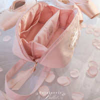Ballet Tutu Pointe Shoe Bag / Cosmetic Bag with Zipper