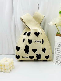 2025 Spring Korean Style Knitted Tote Bag Everyday Versatile Wrist Bag for Outings and Gifts