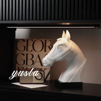 Modern French Retro Horse Head Sculpture for Home and Office Decor