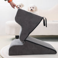 Convertible Pet Stairs for Small to Medium Dogs, Non-Slip Washable Sponge Steps for Beds and Couches