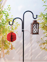 Shepherd Hook Outdoor Hanging Plant Stand for Lanterns, Planters, and Wedding Decor