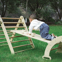 Wooden Rainbow Rocker Board for Kids - Early Education Balance Toy and Climbing Arch