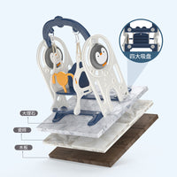 2-in-1 Kids Indoor Slide and Swing Set for Ages 2-10