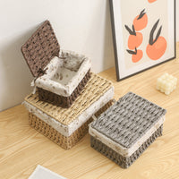 Woven Storage Basket for Desktop, Remote Control, Keys, and Sundries