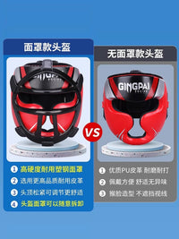 Boxing Protective Gear Set for Kids and Adults - Headgear, Groin Guard, Shin Guards, Chest Protector