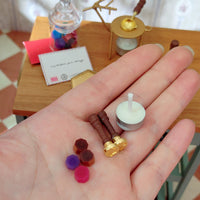 Mini Wax Seal Stamp Kit for Dollhouse & Blythe Dolls, DIY Scrapbook & Envelope Decor