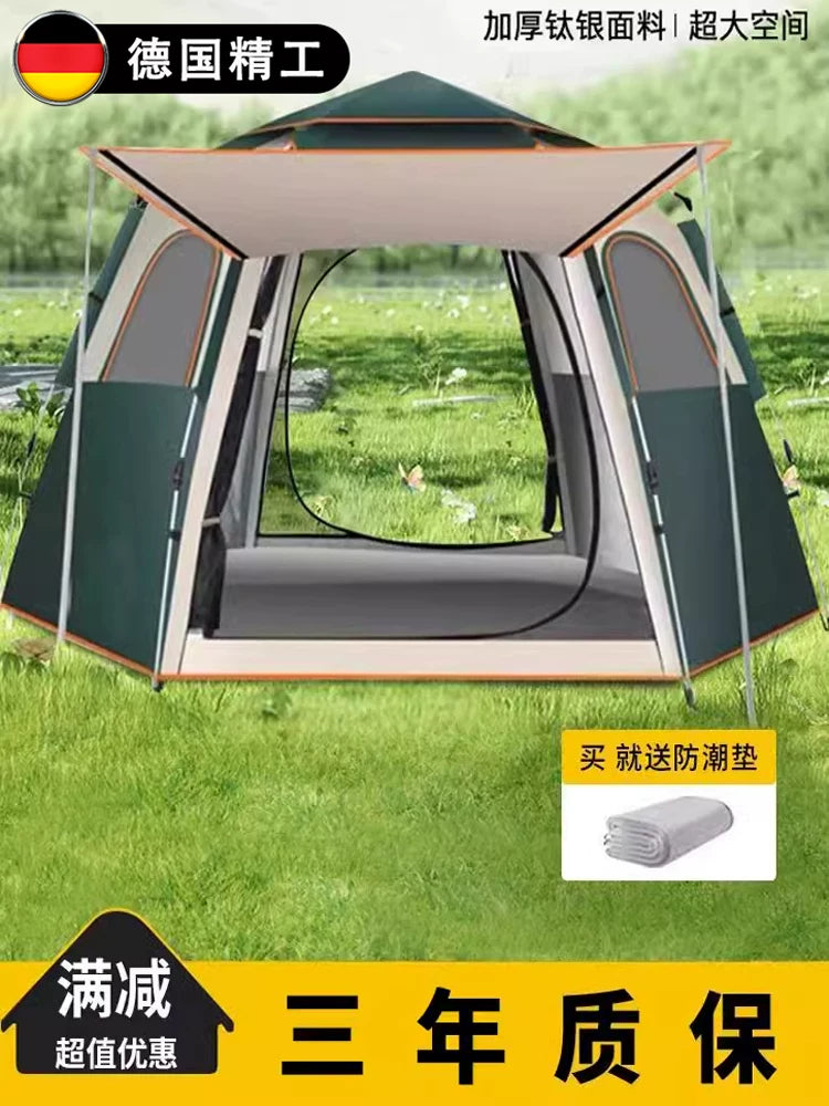 Automatic Pop-Up Camping Tent with Rainproof and Thickened Design for Outdoor Activities