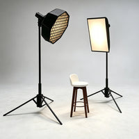 Dollhouse Miniature Photography Studio Accessories - Softbox Lights & Stool