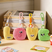 Alphabet Letter Plush Keychain Bag Charm