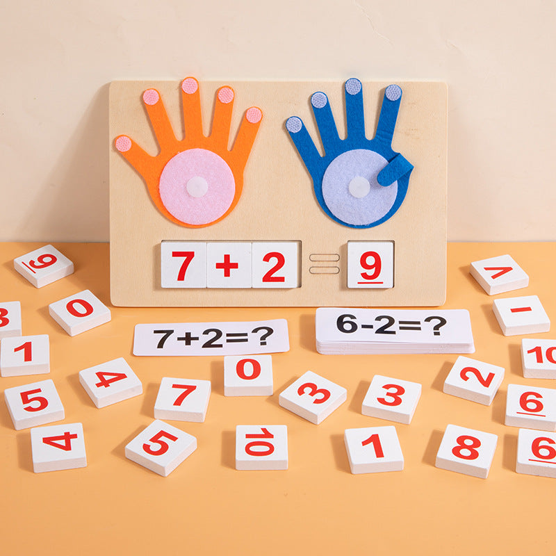 Montessori Wooden Finger Counting Board for Early Math Education