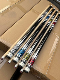 Black 8 Pool Cue Stick Nine Ball Chinese Black Eight Maple 13MM Split Two-Piece American Billiard Cue for Beginners