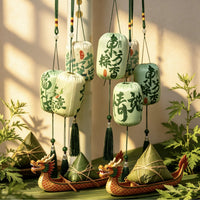Dragon Boat Festival Bamboo Pattern LED Lantern for Holiday Decoration