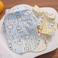 Pet Dog Cotton Shirt with Puppy Print for Small to Medium Breeds
