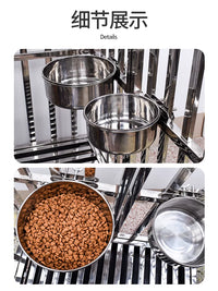 Stainless Steel Hanging Pet Bowl for Dogs and Cats, Anti-Spill Food and Water Feeder for Large Pets