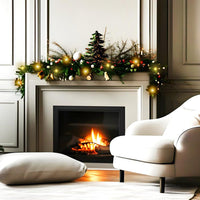Christmas Red Berry Eucalyptus Garland for Holiday Decor