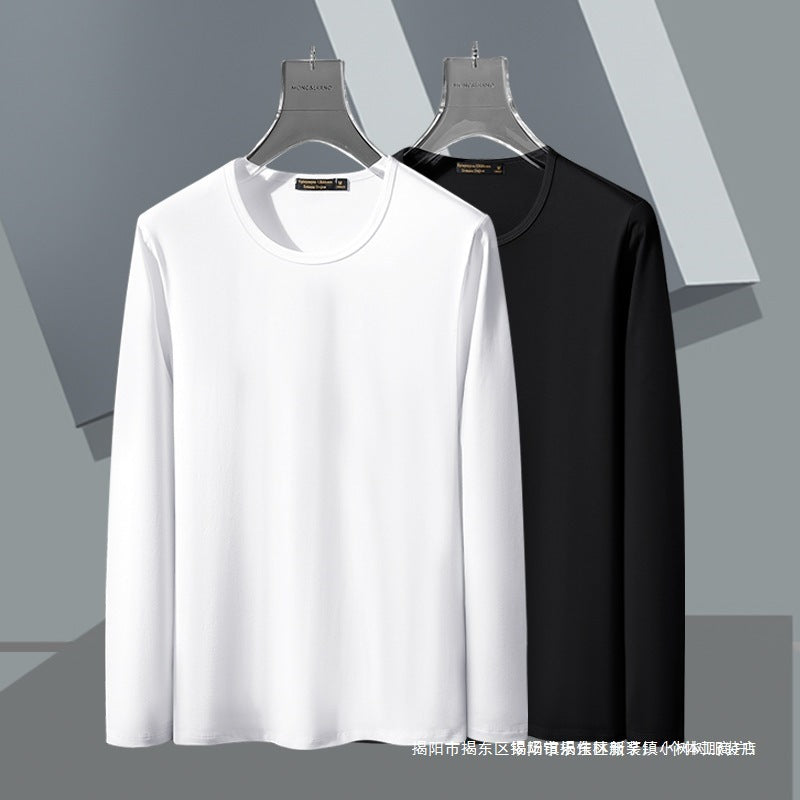 Men's Modal Cotton Long Sleeve Crew Neck T-Shirt