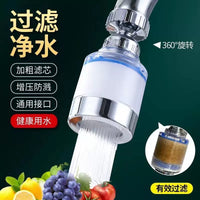 Universal Faucet Water Filter for Kitchen and Dormitory Sinks, Splash-Proof Purifier Nozzle