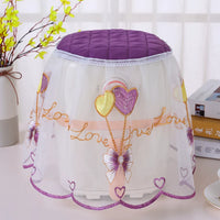 Air Fryer Dust Cover with Lace Embroidery for Kitchen Appliances