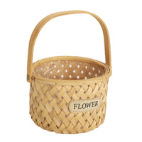 Handwoven Wicker Storage Basket with Handle for Gifts and Home Decor