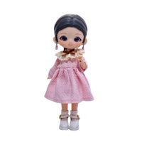 Embroidered Doll Dress Set for 12-inch BJD and OB11 Dolls