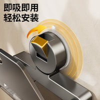 Suction Cup Wall-Mounted Pot Lid Holder with Drain Tray for Kitchen Organization