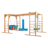 Indoor Sensory Training Swing for Kids - Ceiling Mounted Rotating Hammock for Early Education