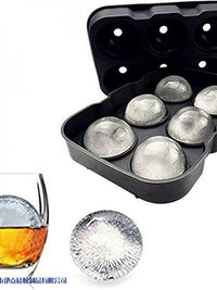 Silicone 6-Sphere Ice Cube Mold for Whiskey and Beverages