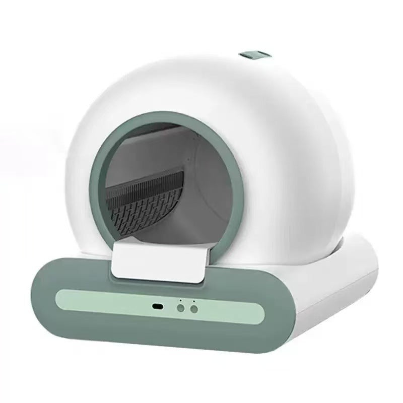 Smart Self-Cleaning Cat Litter Box with Odor Removal for Large Cats, Fully Enclosed Automatic Pet Toilet