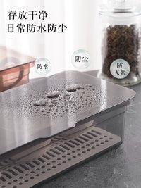 Stackable Dustproof Tea Set Storage Box with Lid for Teacups, Teapots, and Tea Leaves