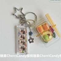 DIY Mini Photo Frame Keychain Pendant for Bags and Keys, Clear Resin