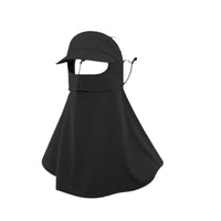 Ice Silk Sun Protection Face Mask with Neck Flap and Brim for Outdoor Cycling and Driving
