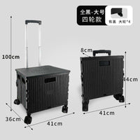 Foldable Shopping Cart with Wheels for Groceries, Camping, and Hauling