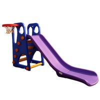 Kids' Indoor/Outdoor Plastic Slide with Extended Chute - 2-in-1 Toddler Play Set for Home