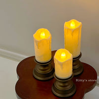 LED Flameless Candle Lamp Retro European Style Table Decor
