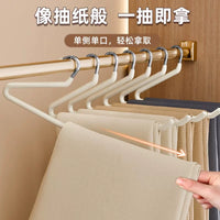 Z-Shaped Non-Slip Pants Hangers for Wardrobe Organization, Goose-Neck Design, Space-Saving Trousers Rack