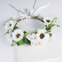 Forest-Inspired Bridal Flower Crown Headband with Artificial Flowers for Photoshoots