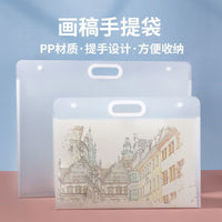 Portable Art Portfolio Case for A3/A4/A2 Drawings and Posters, Kids' Artwork Storage Bag
