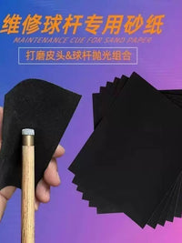 Billiard Cue Tip Sandpaper Polishing Kit for Burr Removal and Refinishing
