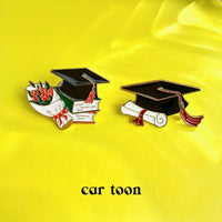Graduation Season Doctor Hat Metal Brooch Pin Badge 2025 Bachelor Creative Cap Alloy Commemorative Decoration