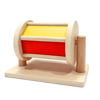 Montessori Wooden Coin Box & Textile Drum Set for Toddlers, Educational Preschool Learning Toy