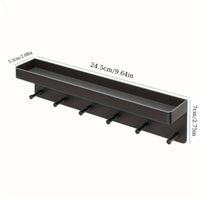 No-Drill Wall Mounted Key Holder with Storage Shelf for Entryway and Bathroom