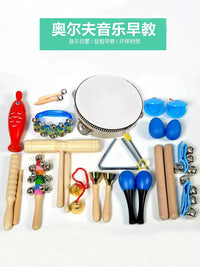 Orff Musical Instrument Set for Kids, Early Childhood Percussion Toy for Music Education