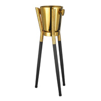 Stainless Steel Champagne Ice Bucket with Stand, Wine and Beer Chiller for Bar and Commercial Use