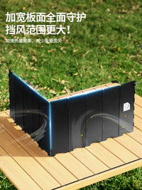 Portable Camping Stove Windscreen - Foldable Outdoor Gas Cooker Wind Shield