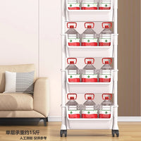 Mobile 4-Tier Bookshelf with Wheels, Kids' Toy Storage & Reading Cart
