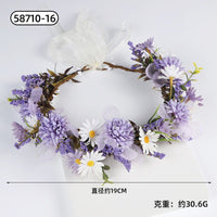 Forest-Inspired Bridal Flower Crown Headband with Artificial Flowers for Photoshoots