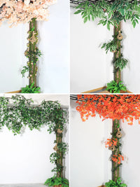 Artificial Tree Bark Cover for Pipes and Columns, Decorative Faux Plant Vine for Balcony Landscaping