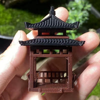 Chinese Ancient Pavilion Miniature Model for Landscaping and Decor